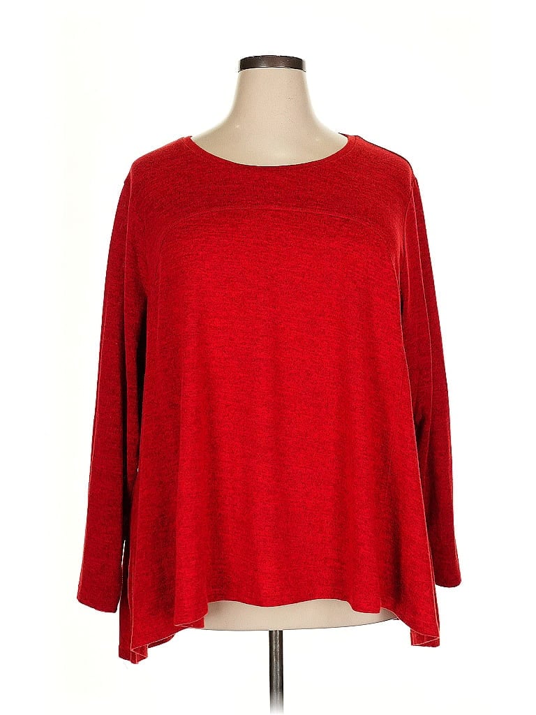 DG^2 by Diane Gilman Red 3/4 Sleeve T-Shirt Size 3X - photo 1