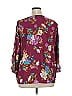DG^2 by Diane Gilman 100% Polyester Burgundy 3/4 Sleeve Blouse Size XL - photo 2
