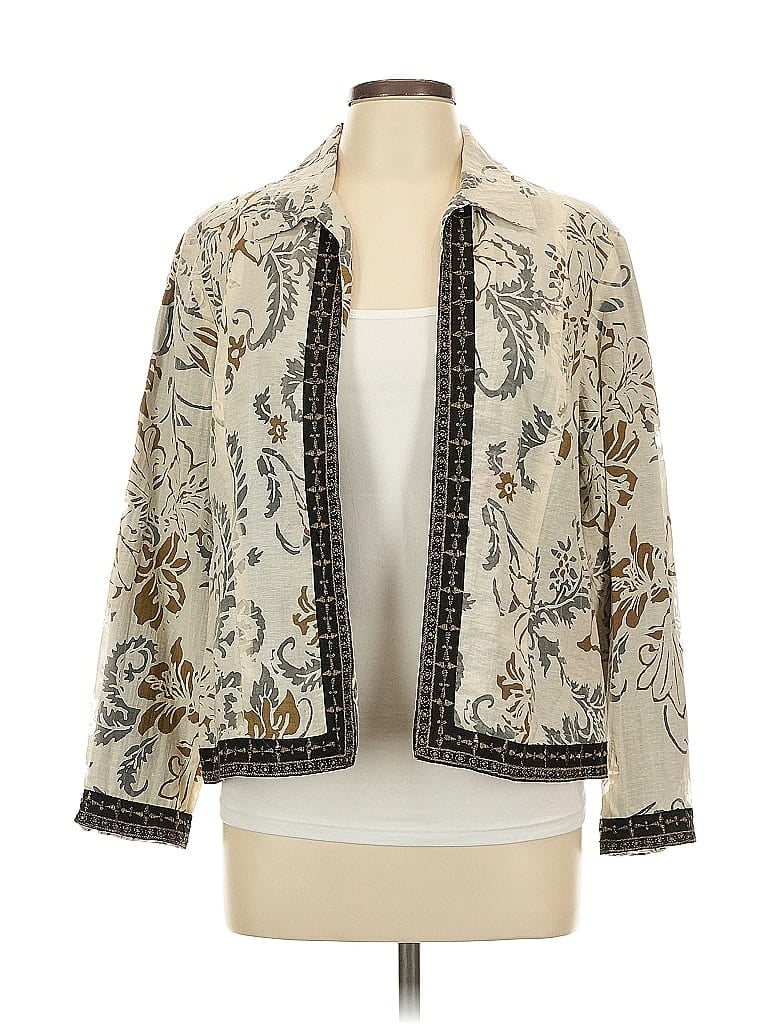 Pre-owned Coldwater Creek Blazer Jacket In White