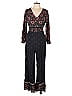 FARM Rio for Anthropologie Paisley Floral Black Jumpsuit Size L - photo 1