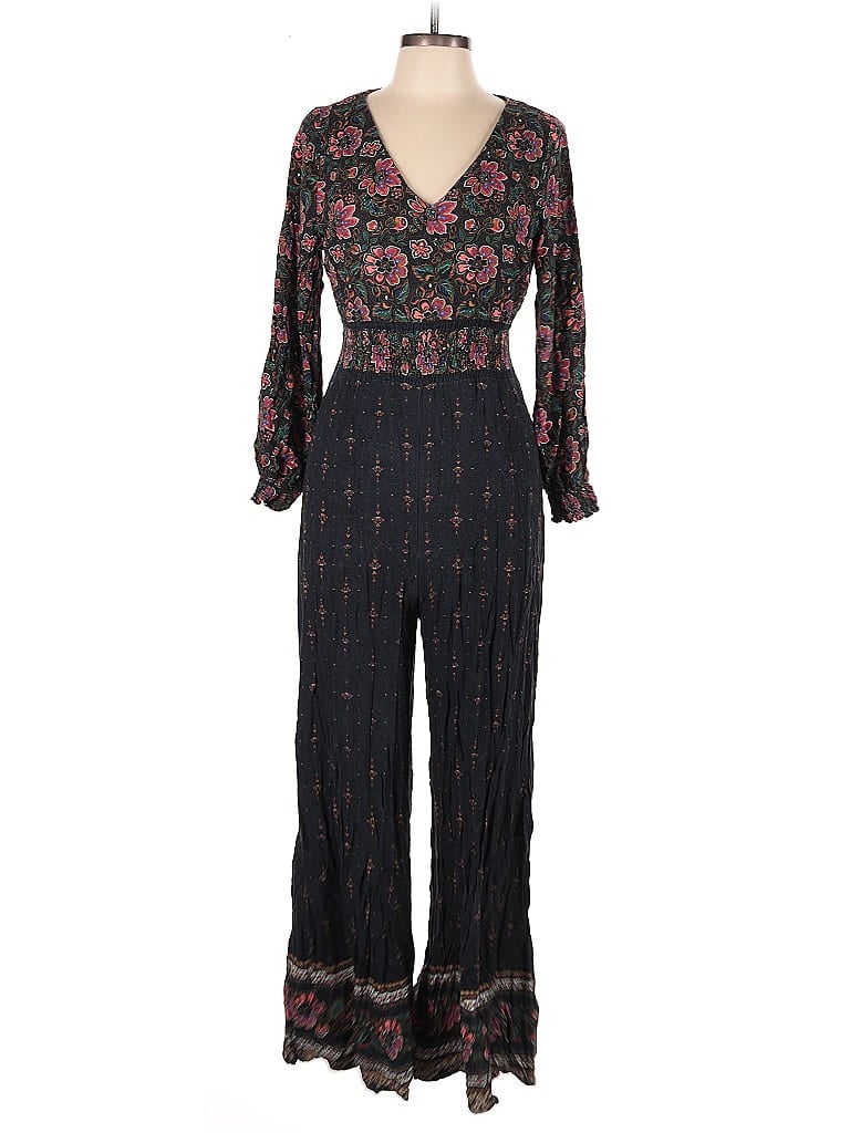 FARM Rio for Anthropologie Paisley Floral Black Jumpsuit Size L - photo 1