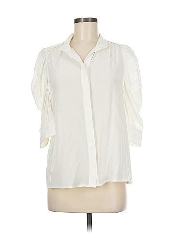 FRAME 3/4 Sleeve Silk Top (view 1)
