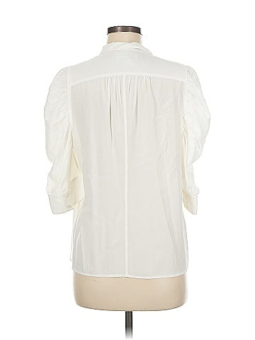 FRAME 3/4 Sleeve Silk Top (view 2)