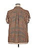 Rose + Olive 100% Polyester Brown Short Sleeve Blouse Size 2X - photo 2