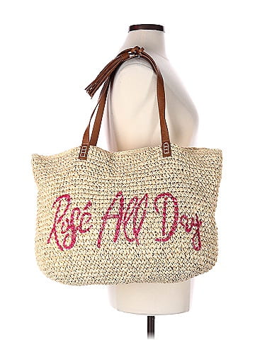 Straw Studios White Tan Tote One size
