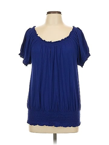 INC International Concepts Short Sleeve Blouse (view 1)