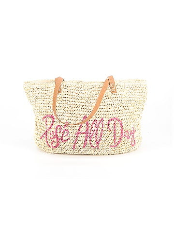 Straw Studios White Tan Tote One size