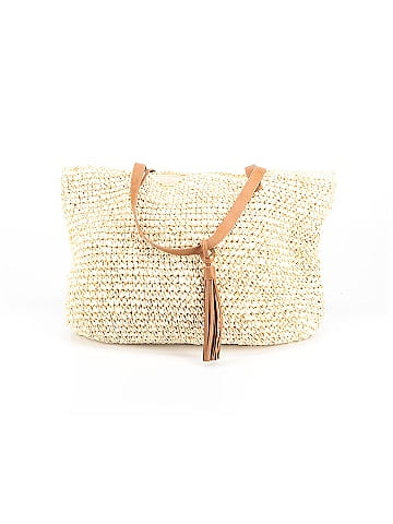 Straw Studios White Tan Tote One size