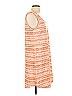 Natural Reflections 100% Cotton Stripes Orange Casual Dress Size L - photo 4