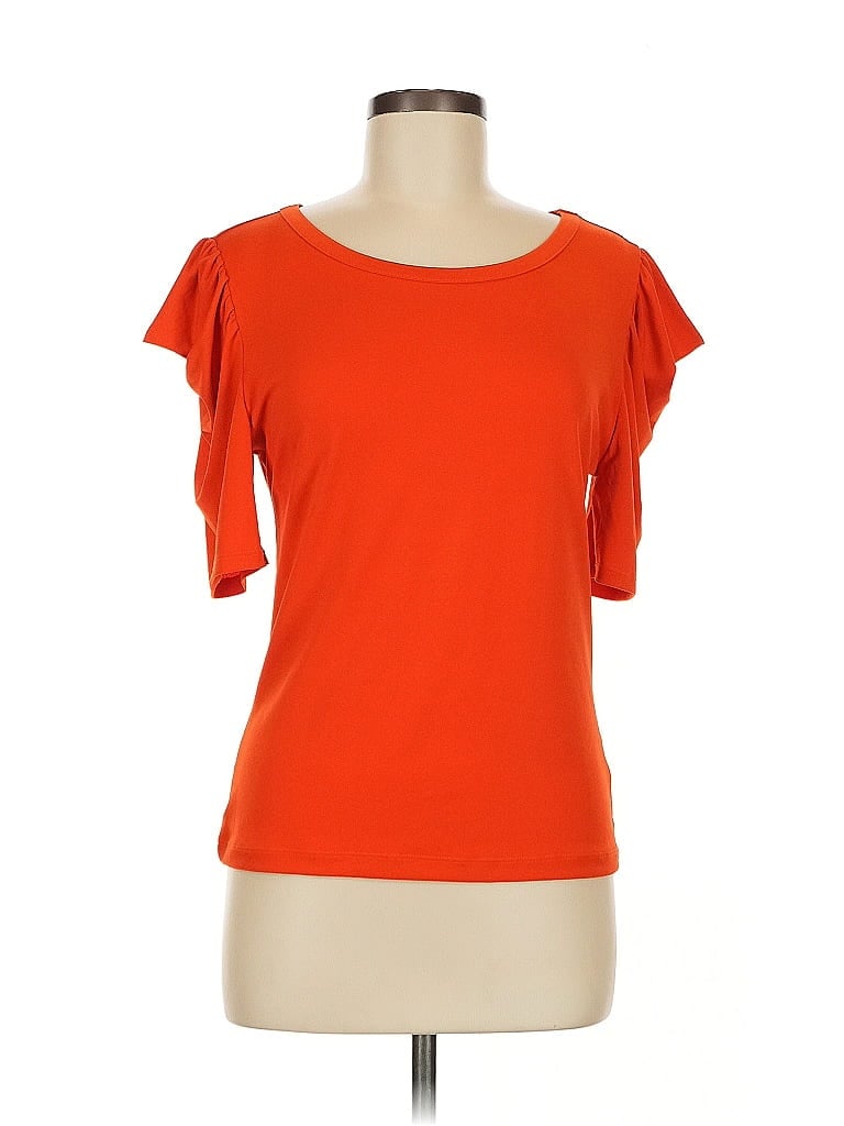 Pre-owned Ny & C Short Sleeve Top Red Boatneck Tops