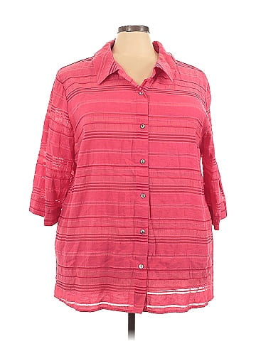 White Stag 3/4 Sleeve Button-Down Shirt (view 1)