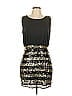 Paraella 100% Polyester Metallic Black Cocktail Dress Size L - photo 1