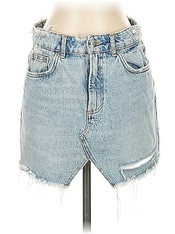 Zara Denim Skirt (view 1)