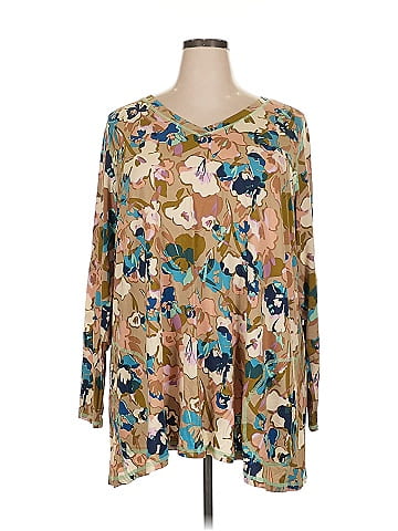 LOGO by Lori Goldstein 3/4 Sleeve Blouse (view 1)