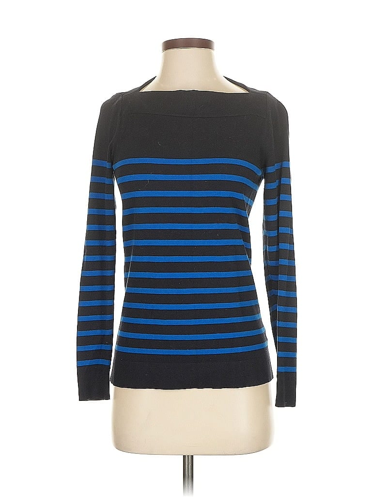 Pre-owned The Limited Long Sleeve Top Blue Boatneck Tops