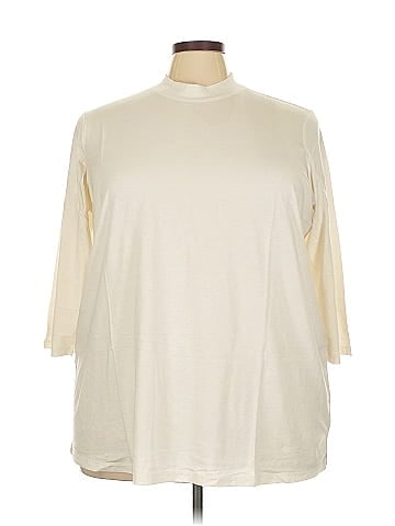 LOGO by Lori Goldstein 3/4 Sleeve Top (view 1)