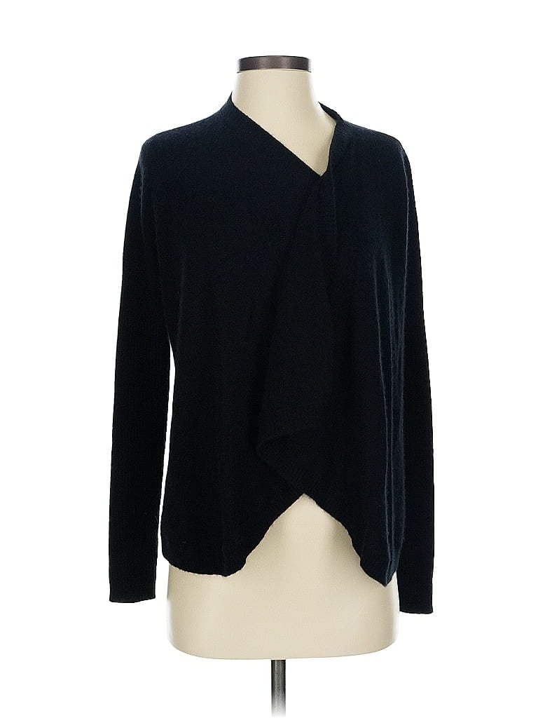 Pre-owned Velvet Cashmere Cardigan Sweater In Black
