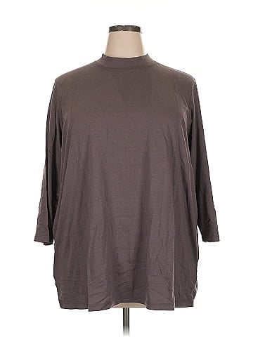 LOGO by Lori Goldstein 3/4 Sleeve Top (view 1)