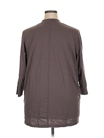 LOGO by Lori Goldstein 3/4 Sleeve Top (view 2)