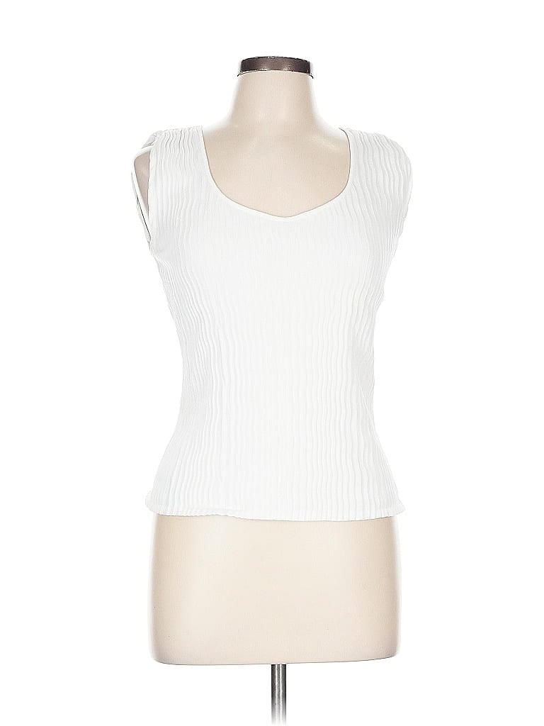 Armani Collezioni White Sleeveless Top Size 10 - photo 1