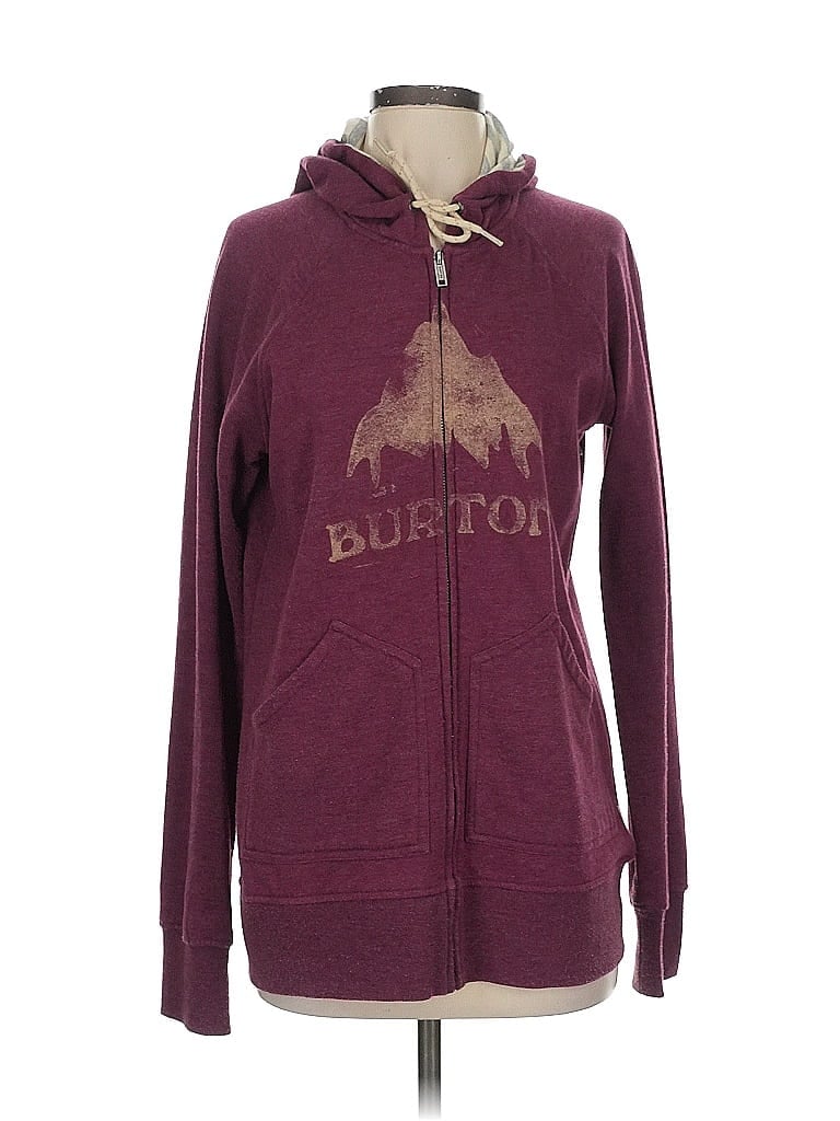 Burton Durable Goods Burgundy Zip Up Hoodie Size S - photo 1