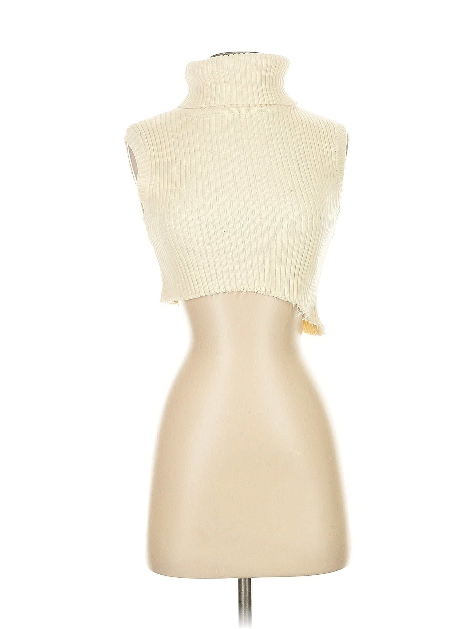 Guizio 100% Cotton Ivory Turtleneck Sweater Size S