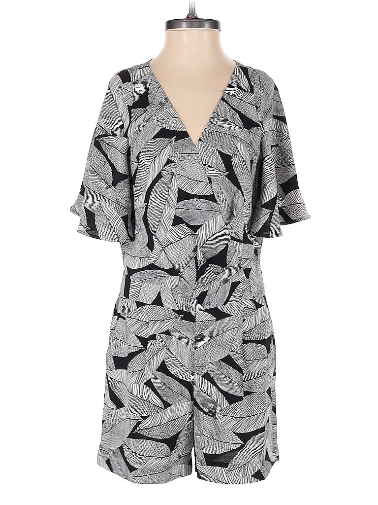 Pre-owned Ann Taylor Loft Romper In Gray