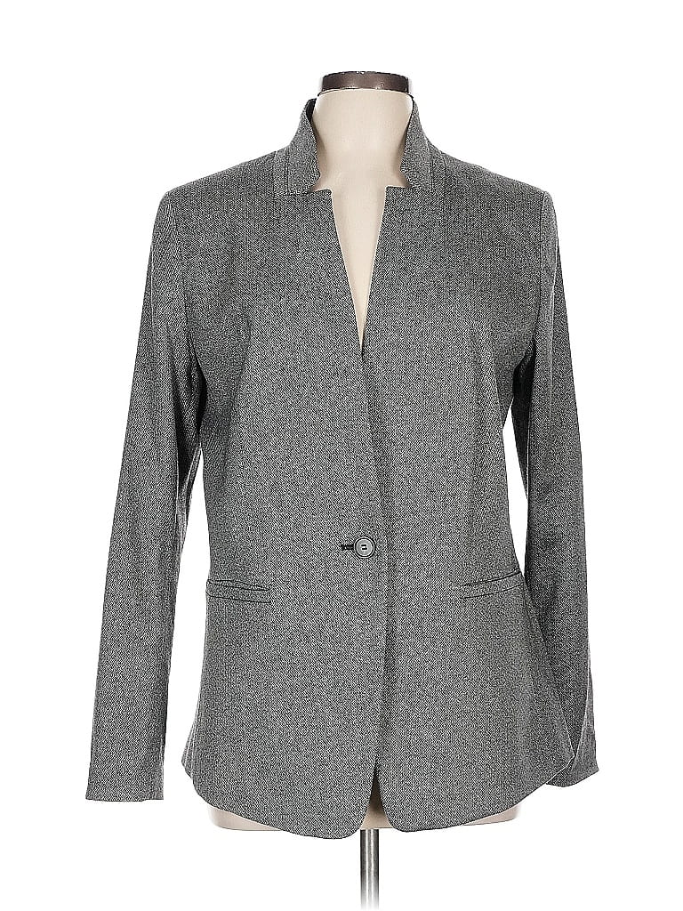 Ann Taylor LOFT Outlet Chevron-herringbone Gray Blazer Size 12 - photo 1