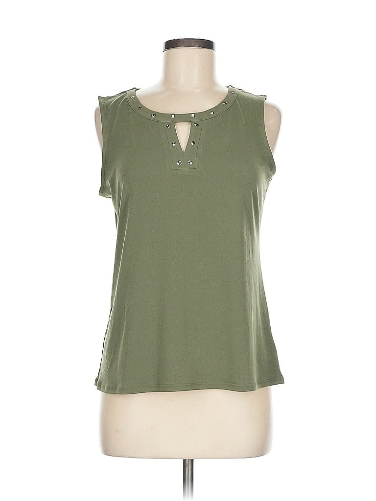 JM Collection Green Sleeveless Blouse Size M - photo 1