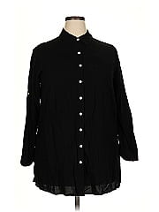Roaman's 3/4 Sleeve Button Down Shirt