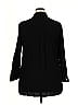 Roaman's 100% Rayon Black 3/4 Sleeve Button-Down Shirt Size 18 - photo 2