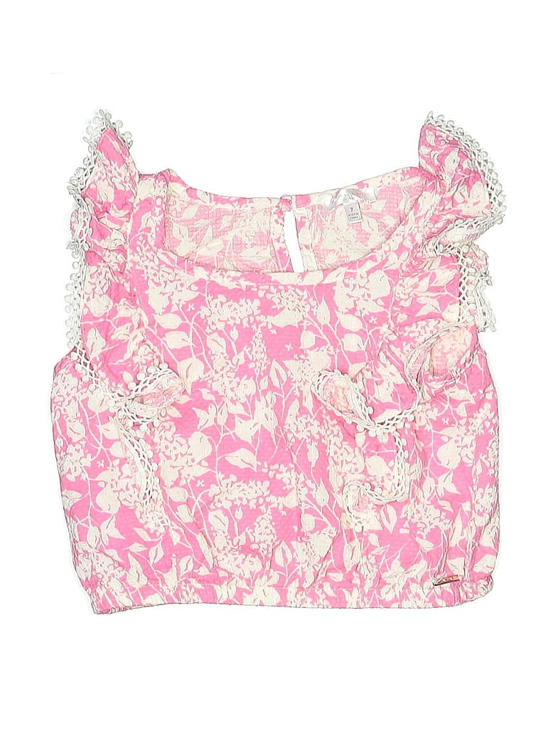 Pre-owned Tahari Kids' Sleeveless Blouse In Pink
