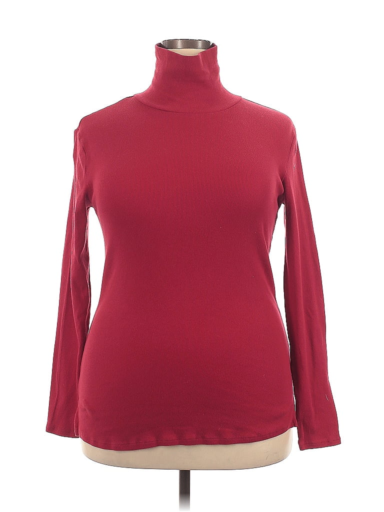 Ambiance Burgundy Long Sleeve Turtleneck Size 2X - photo 1