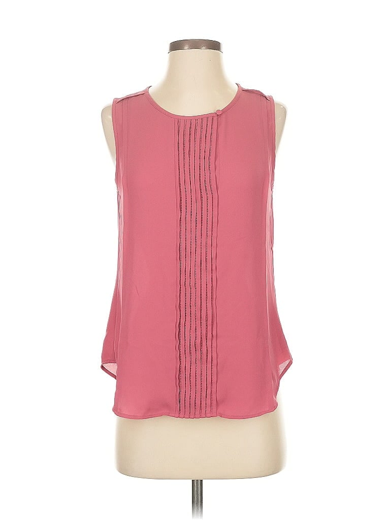 Pre-owned Ann Taylor Sleeveless Blouse In Pink
