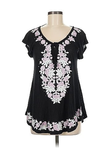 INC International Concepts Short Sleeve Blouse (view 1)