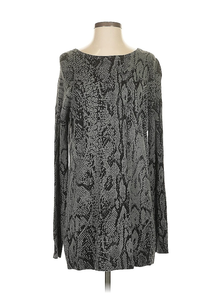 Pre-owned Bcbgmaxazria Long Sleeve Blouse In Gray