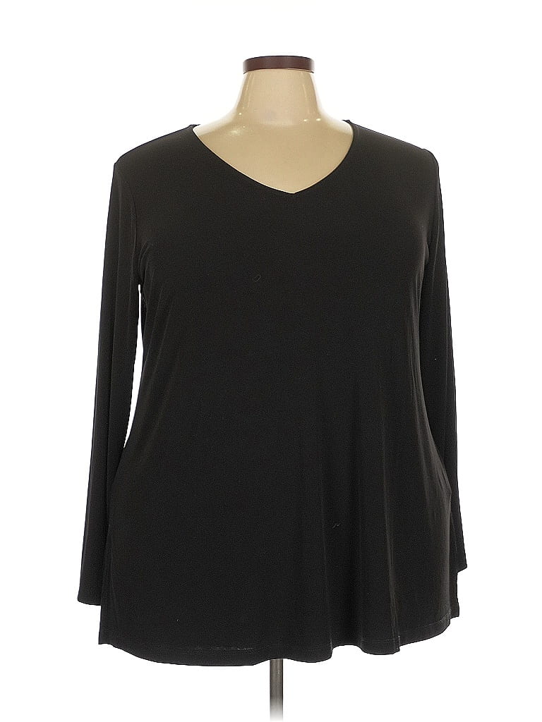 Susan Graver Black 3/4 Sleeve T-Shirt Size 2X - photo 1