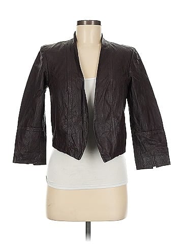 RACHEL Rachel Roy Classic Brown Leather Jacket Style (view 1)