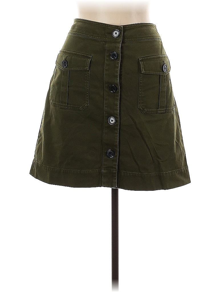 Ann Taylor Factory Solid Green Casual Skirt Size 12 - photo 1