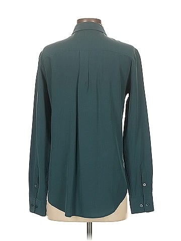 R | Label Long Sleeve Silk Top (view 2)