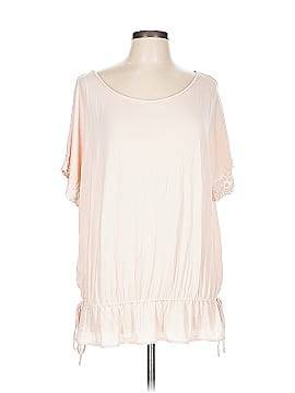 Free People Pink Short Sleeve Blouse Size XS