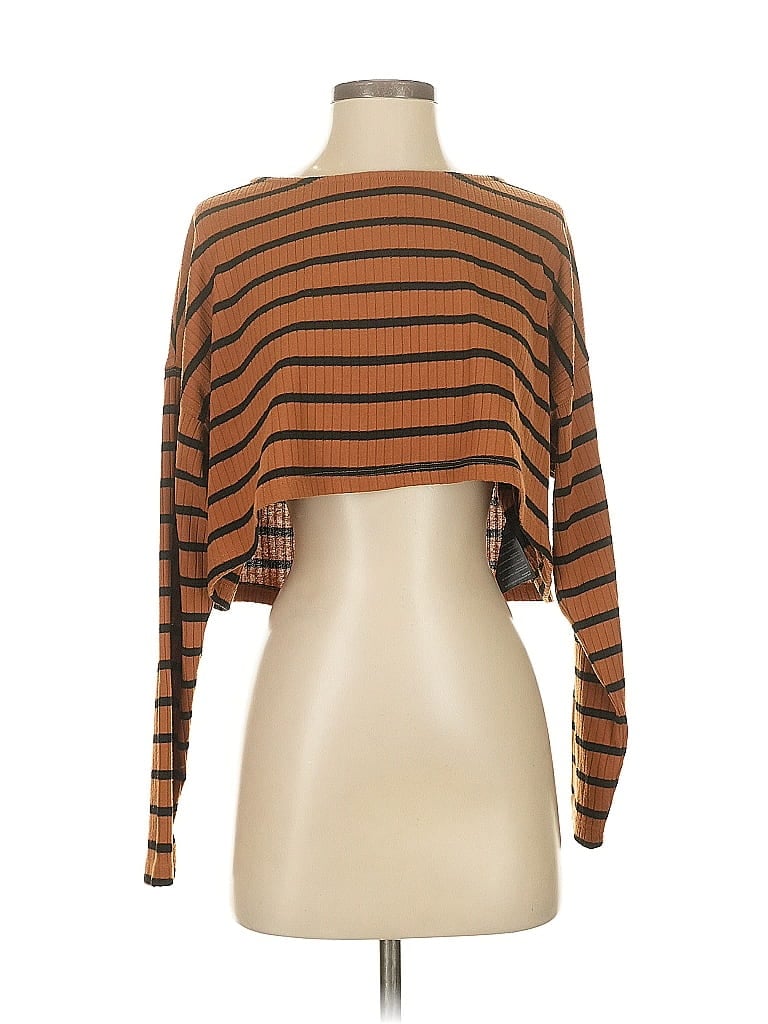 FP BEACH Brown Long Sleeve T-Shirt Size S - photo 1