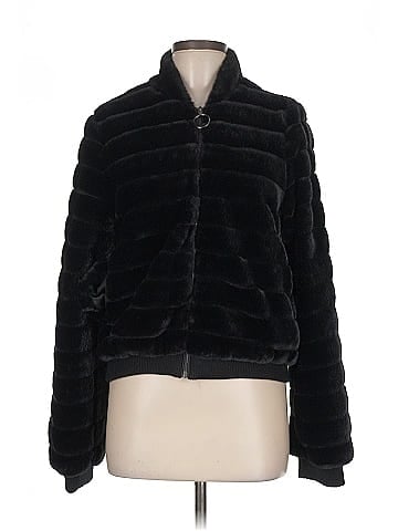 Line & Dot Faux Fur Jacket (view 1)