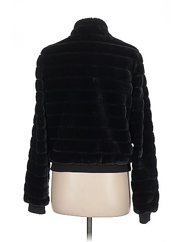 Line & Dot Faux Fur Jacket (view 2)