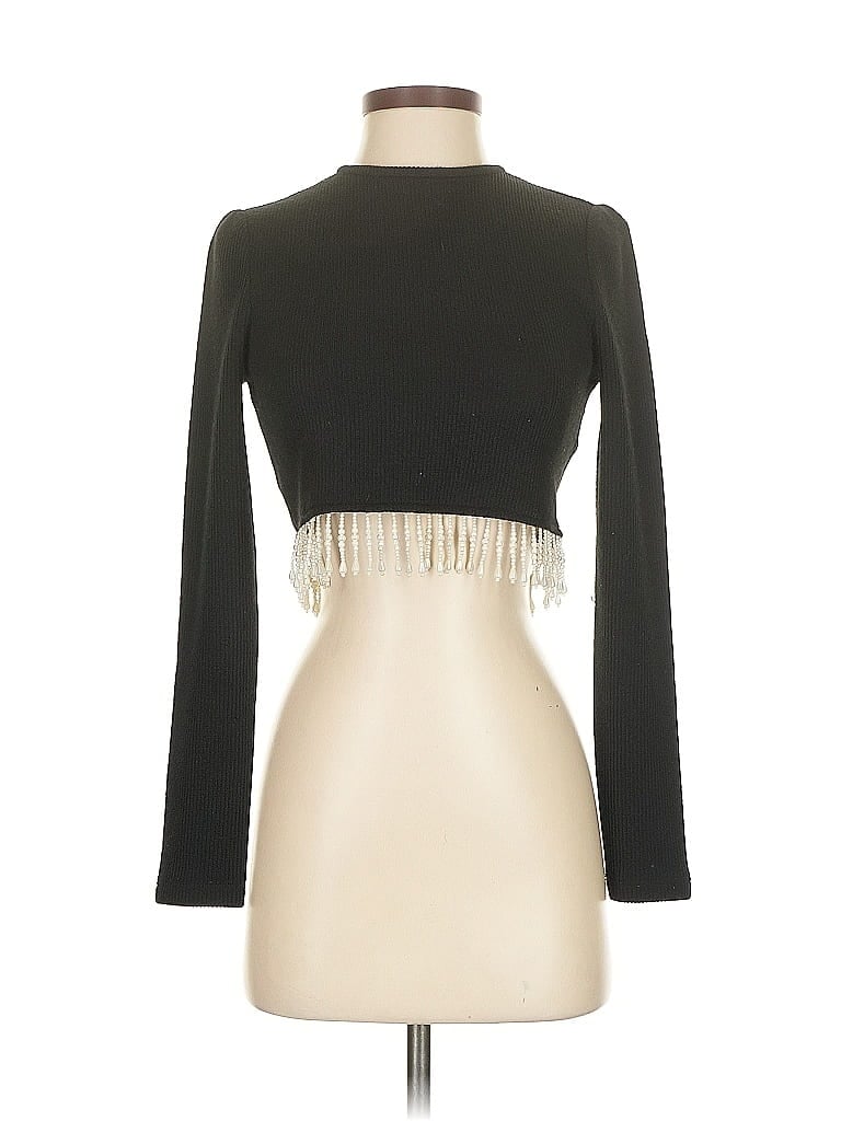 Saylor Black Long Sleeve Top Size S - photo 1