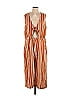 Premme 100% Tencel Stripes Orange Jumpsuit Size 1X Plus (1) - photo 1