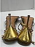Prada Gold Satin Crystal Embellished Sandals Size EU 39 - photo 3