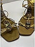 Prada Gold Satin Crystal Embellished Sandals Size EU 39 - photo 4