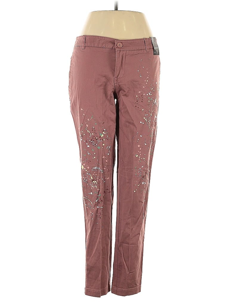Soho JEANS NEW YORK & COMPANY Stars Brown Casual Pants Size 4 - photo 1