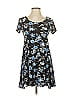 Lush Print Black Blue Casual Dress Size S - photo 1